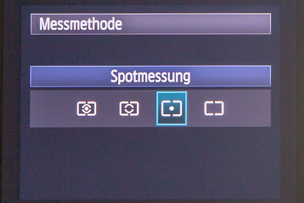 Spotmessung-Einstellung